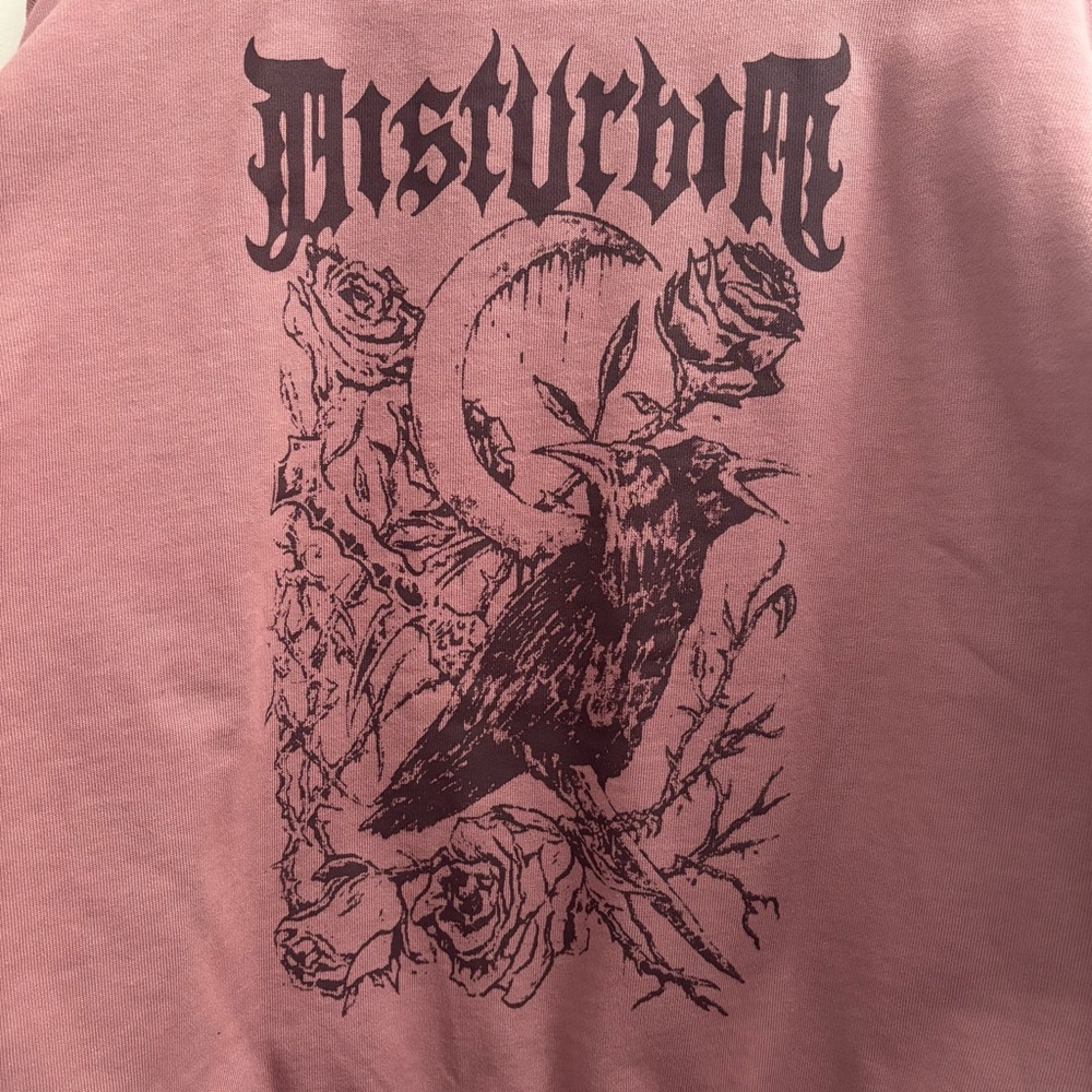 Corvus Graphic Print Crew Neck Sweatshirt Sz 8 β Gothic, Alt, Statement Top - Picture 5 of 6
